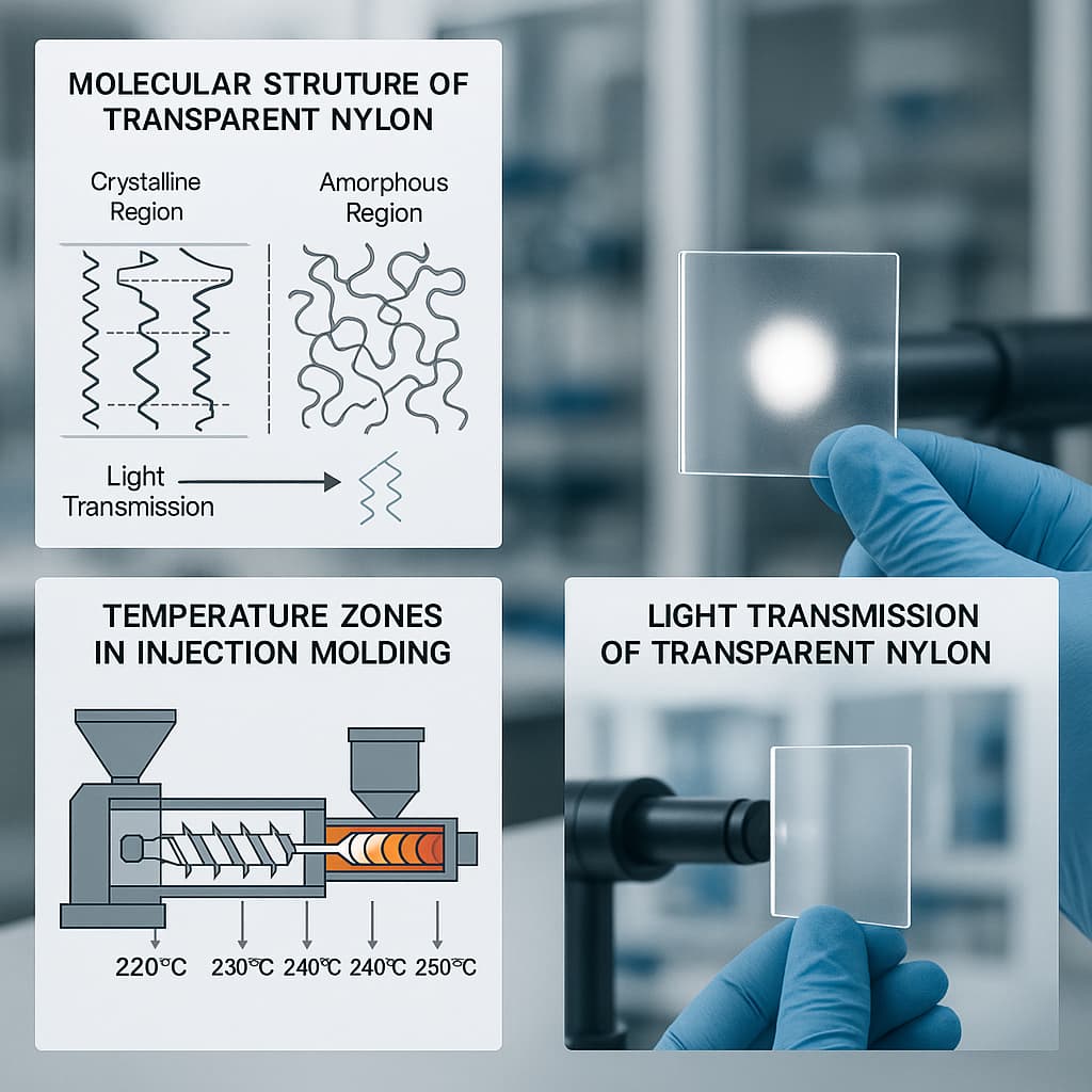 Nylon de alta transparência: avanços tecnológicos do design óptico ao controle de moldagem