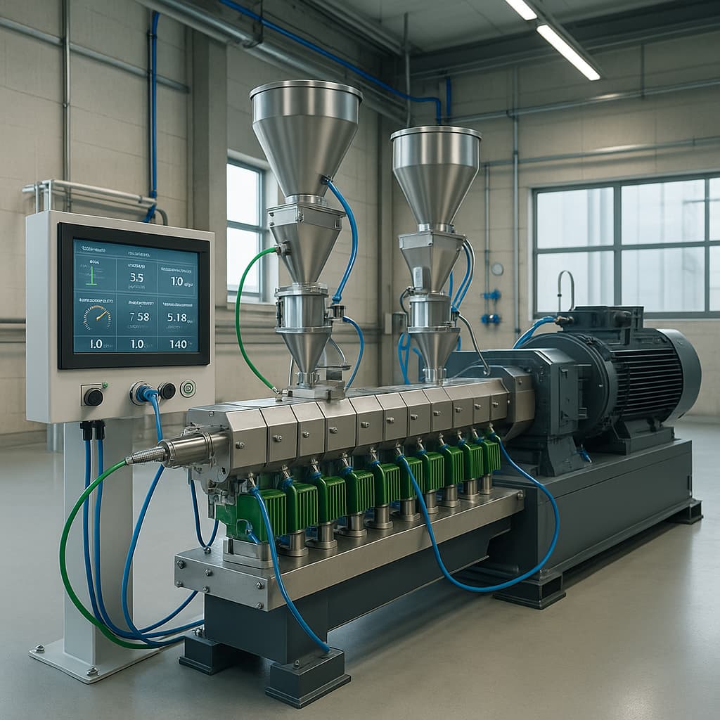 Novos processos de modificação de nylon em manufatura de baixo carbono: extrusão com economia de energia e dosagem precisa.