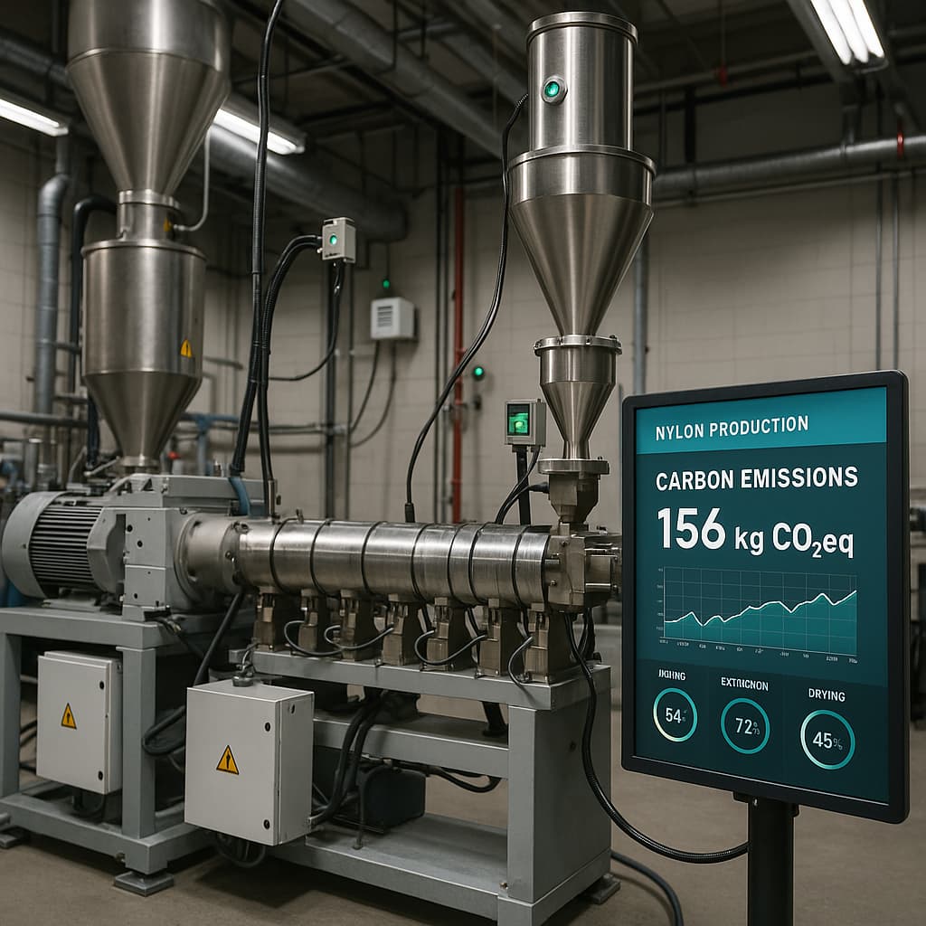 Métodos de quantificação da "pegada de carbono" na modificação do nylon e tendências na certificação internacional.