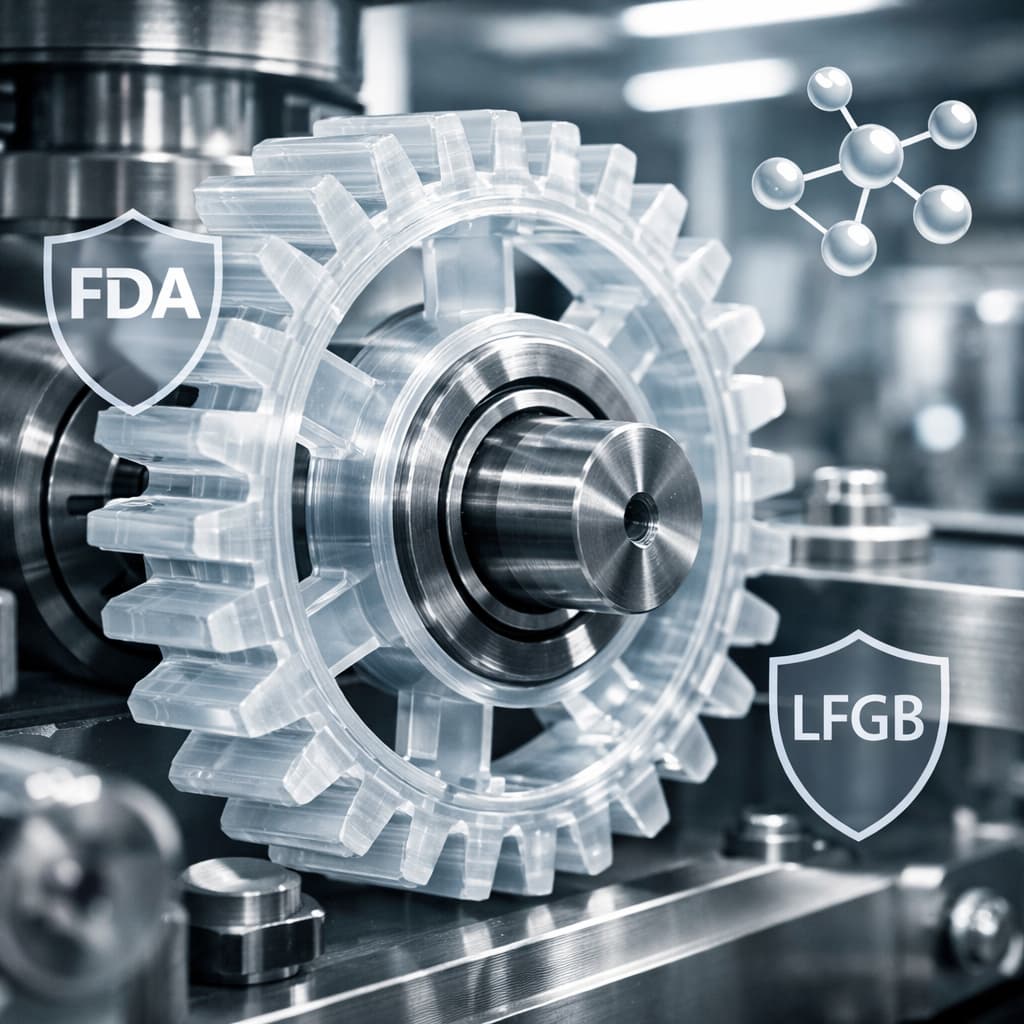 Requisitos de segurança para náilon modificado em máquinas para a indústria alimentícia: uma análise das normas da FDA e da LFGB