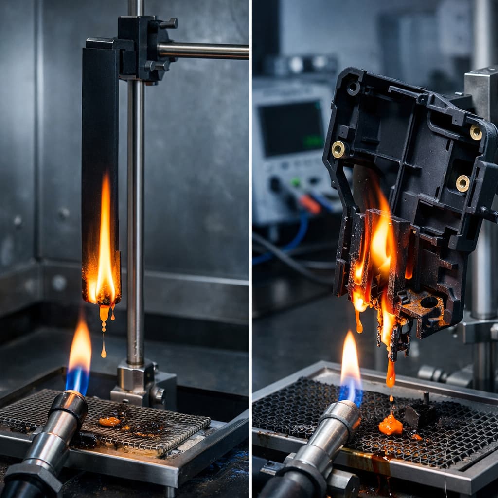 Por que o náilon retardante de chamas que atende à norma UL94 ainda falha em produtos de uso final? Seção 2